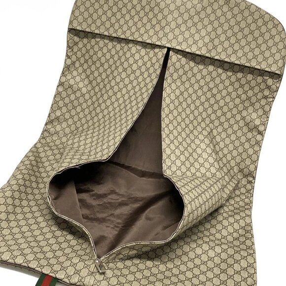 Auth GUCCI GG Plus / GG Supreme / Shelly 758686 Beige Dark Brown Multi PVC - Picture 14 of 16